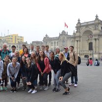 EdOdyssey custom secondary programs in Peru, China, Spain, Italy and USA Students in Downtown Lima, Peru